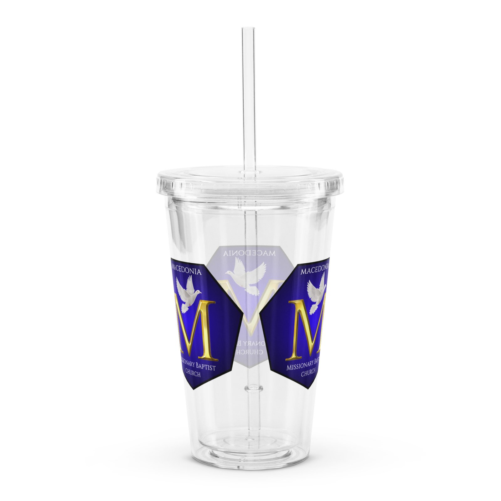 Clear plastic tumbler