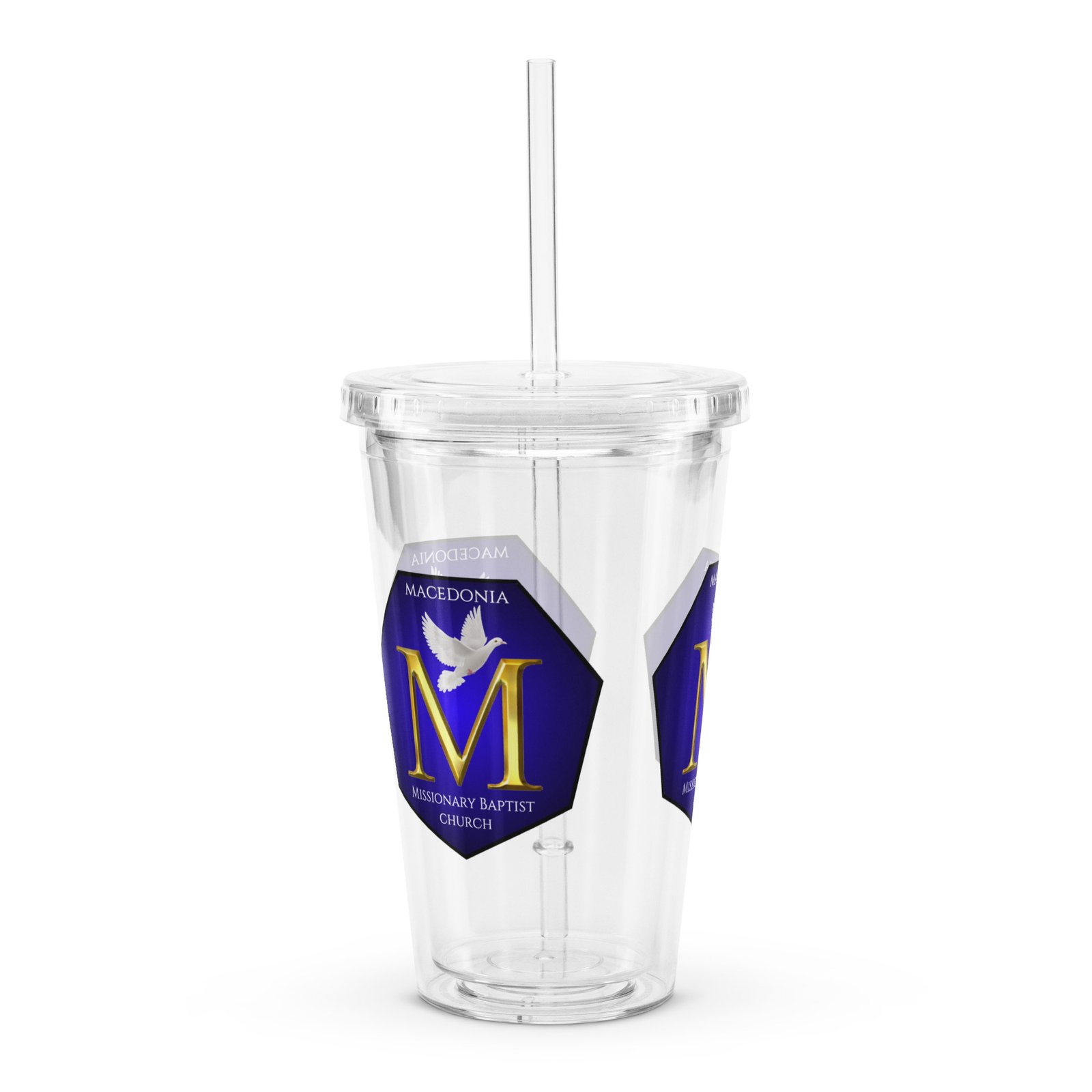 Clear plastic tumbler