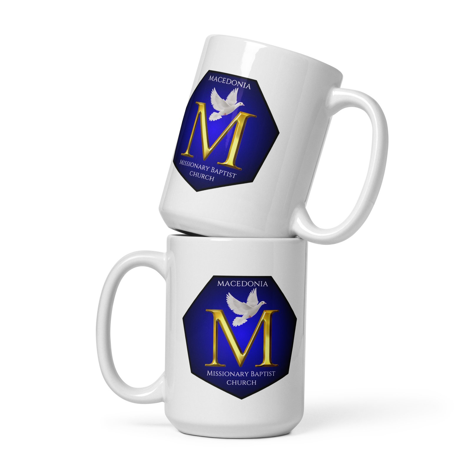White glossy mug