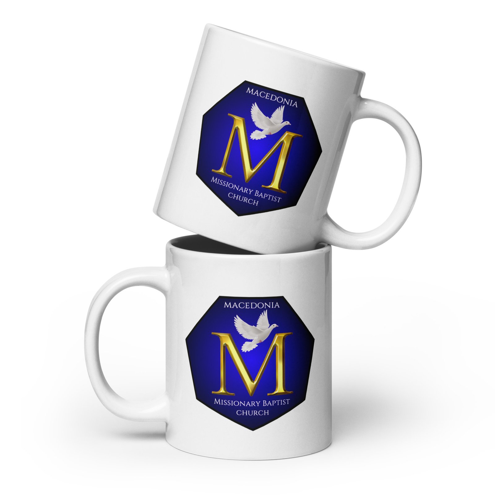 White glossy mug